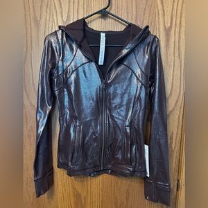 Lululemon Hooded Define Jacket Shine- NWT, Size: 6, Color: Foil French Press